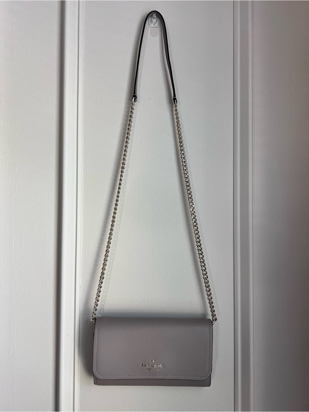 kate spade Mauve Leather Chain Strap Crossbody